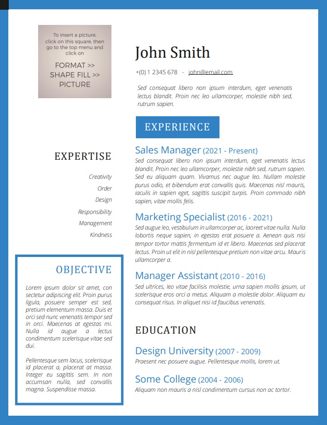Creative CV Template 1